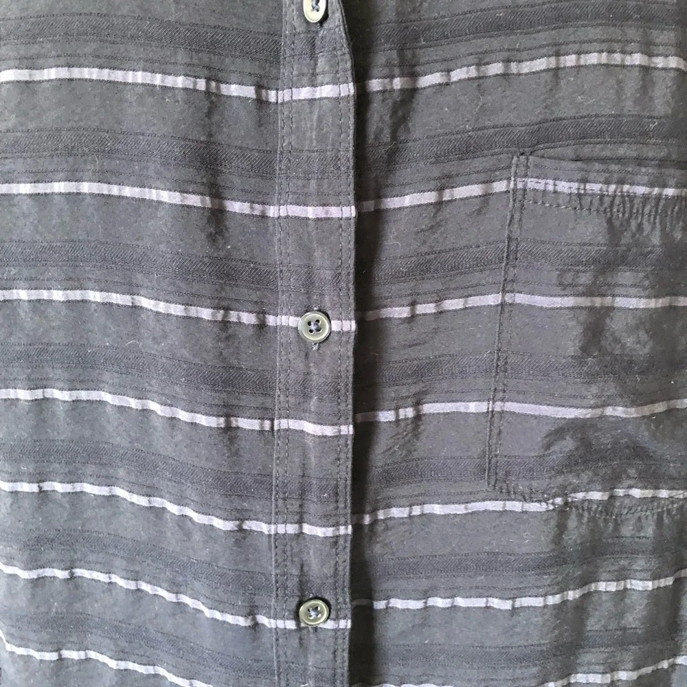 BANANA REPUBLIC LONG SLEEVES TEXTURED MENS BLUE SHIRT/ XL